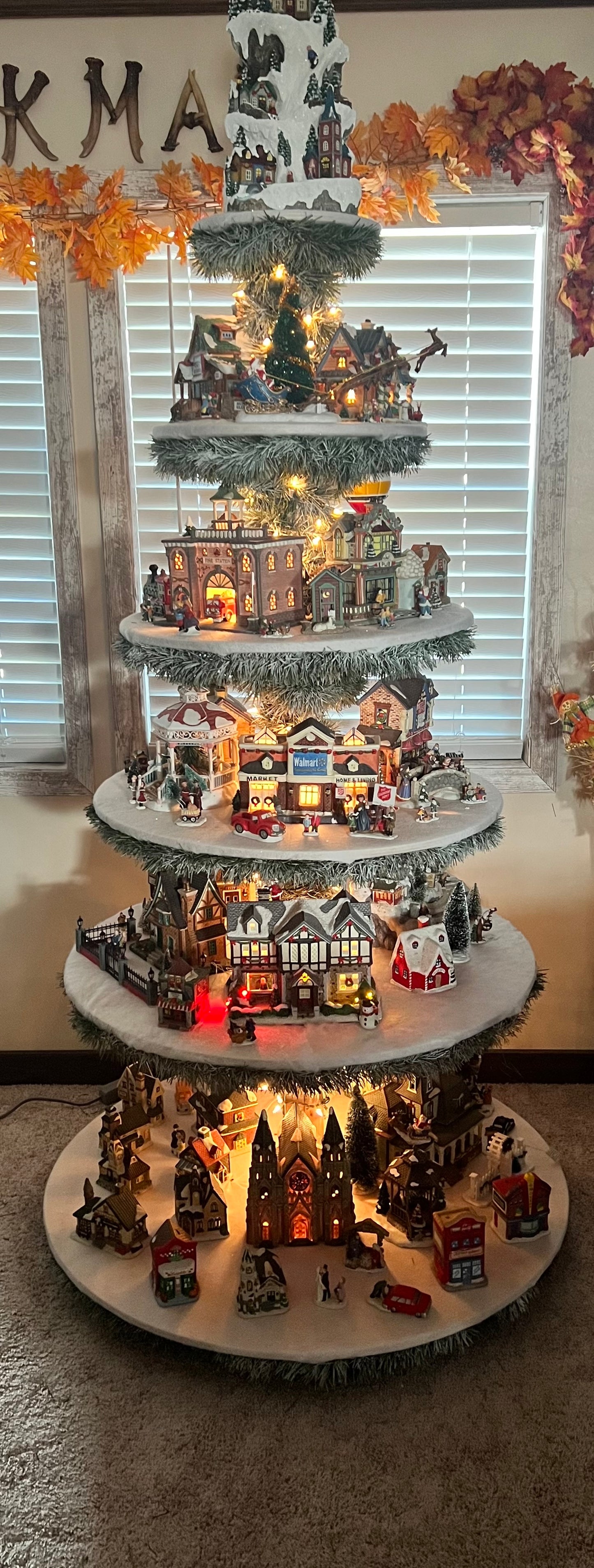 Christmas Village Display Tree